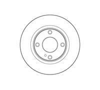 TRW DF6568 Disco freno per FORD