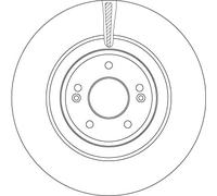 TRW DF6572 Disco freno per GENESIS,KIA