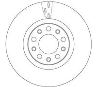 Disco freno TRW DF6590S anteriore, ventilato, 1 Pezzo