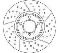 Disco freno TRW DF6604S anteriore, ventilato, fessura, altamente carbonizzato, 1 Pezzo