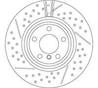 Disco freno TRW DF6606S posteriore, perforato, fessura, altamente carbonizzato, 1 Pezzo