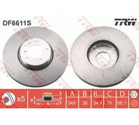 TRW DF6611S Disco freno per BMW