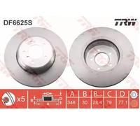 TRW DF6625S Disco freno