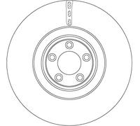 TRW Disco freno ventilato DF6651S – 2 pezzi per JAGUAR XF I / XK II Coupé / XF SPORTBRAKE
