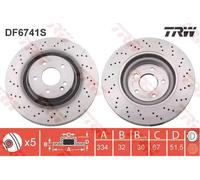 TRW DF6741S Disco freno