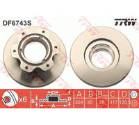 Trw Disco Freno Post. Mercedes Benz Vario 1996 >> Df6743S