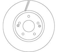 TRW Disco freno DF6804 anteriore ventilato Ø298 mm per Ssangyong