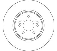 TRW DF6829S Disco freno per HYUNDAI,KIA