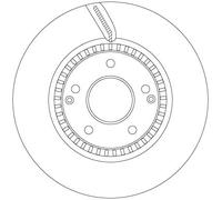 TRW DF6884S Disco freno per SSANGYONG