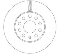Disco freno TRW DF6903S anteriore, ventilato, 1 Pezzo