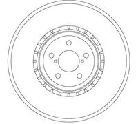 Disco freno TRW DF6923S anteriore, ventilato, 1 Pezzo