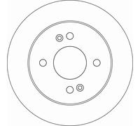 TRW Disco freno DF6949 posteriore pieno Ø234 mm 1 pezzo per Hyundai i10 II (2014-2019)