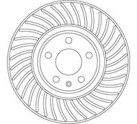 Disco freno TRW DF6950S anteriore, ventilato, altamente carbonizzato, 1 Pezzo