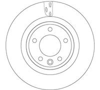 TRW Disco freno DF6956S posteriore ventilato per Land Rover - 1 pezzo