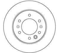 Disco freno (per unità) TRW DF6961S per HYUNDAI H350 2.5 CRDi