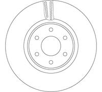 TRW Disco freno DF6968S Anteriore Ventilato Verniciato per Mercedes-Benz Classe X (470)