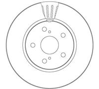 TRW DF6986S Disco freno per TOYOTA