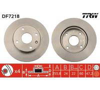 Disco freno TRW DF7218 anteriore, ventilato, 1 Pezzo