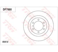 Disco freno TRW DF7880S anteriore, ventilato, 1 Pezzo
