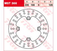 TRW Dischi Freno, Posteriori MST366, FISSO