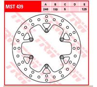 TRW Dischi Freno, Posteriori MST439,DIAM.240 MM,FISSO