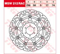 TRW Dischi freno racing anteriori, con ABE ANT., MSW212RAC FLOTT.