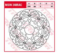 Disco freno TRW MSW248RAC, 1 Pezzo