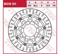 TRW Dischi freno racing anteriori, con ABE ANTER., MSW201 FLOTT.