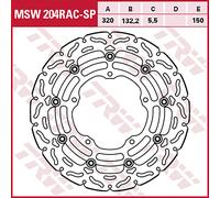 TRW Dischi freno racing anteriori, con ABE ANTER., MSW204RAC FLOTT.
