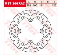 TRW Disco freno MST366RAC Racing posteriore omologazione generale