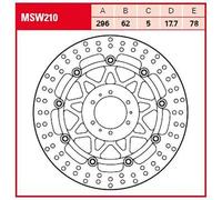 TRW Lucas Dischi Freno MSW210, FLOTTANTE