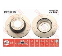 TRW Disco Freno Ø330 Ventilato Posteriore Destro Per Porsche Panamera 970 971