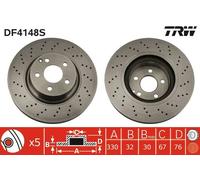 TRW disco freno DF4148S forato diametro 330 spessore 32 mm 5 fori