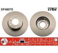 TRW AUTOMOTIVE DF4807S Disco Fr.Singolo