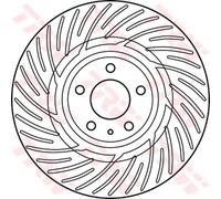 TRW disco freno DF6014S ventilato diametro 345 spessore 29,5 mm 5 fori