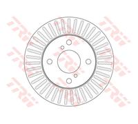 TRW disco freno DF6214 ventilato diametro 231 spessore 20 mm 4 fori