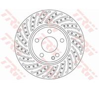 Disco freno TRW DF6262S anteriore, ventilato, perforato, 1 Pezzo