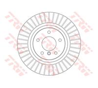 Disco freno TRW DF6352S posteriore, ventilato, 1 Pezzo