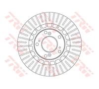 TRW disco freno DF6493 ventilato diametro 300 spessore 25 mm 5 fori