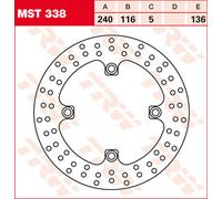 Trw Round Honda Cb 500 F 13 Rear Brake Disc Argento