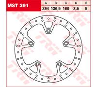 TRW Disco freno MST391 rigido 1 pezzo