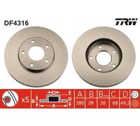 TRW DF4316 Disco freno