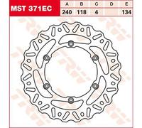 Trw Ec-cross-design Wave Suzuki Dr-z 400 Sm 2006 Rear Brake Disc Argento
