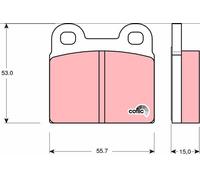 TRW GDB102 Kit pastiglie freni per VW Kaefer Typ 1 Kaefer Cabrio (15)
