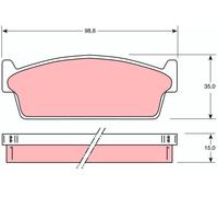 TRW GDB1021 Kit pastiglie freno, Freno a disco per NISSAN