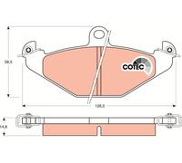 TRW GDB1041 KIT PASTIGLIE FRENO, FRENO A DISCO