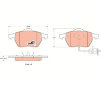 TRW GDB1049 Kit pastiglie freno, Freno a disco