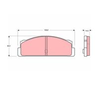 TRW GDB107 Pastiglie Freno Ceppi Posteriore per Fiat Lancia Seat Talbot Fso