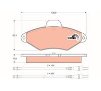 TRW GDB1101 Kit pastiglie freno, Freno a disco per CITROËN