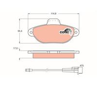 TRW GDB1115 KIT PASTIGLIE FRENO, FRENO A DISCO